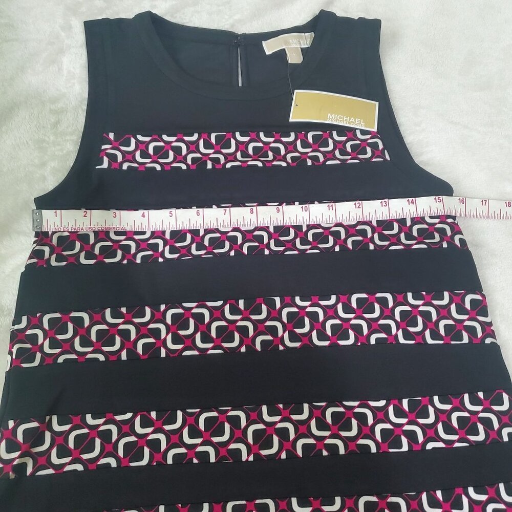 Michael kors womens mini dress sz medium deep Fuchsia round neck sleeveless new - Picture 7 of 16
